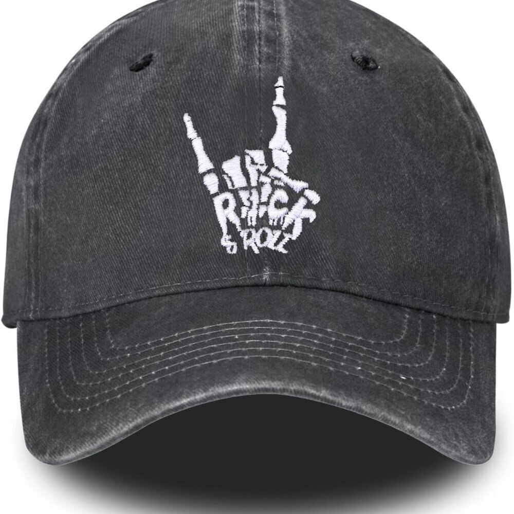 Embroidered Baseball Cap for Women Men Vintage Adjustable Washed Distressed Deni